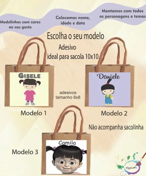 Adesivo 8x8 para Sacolinha-boo