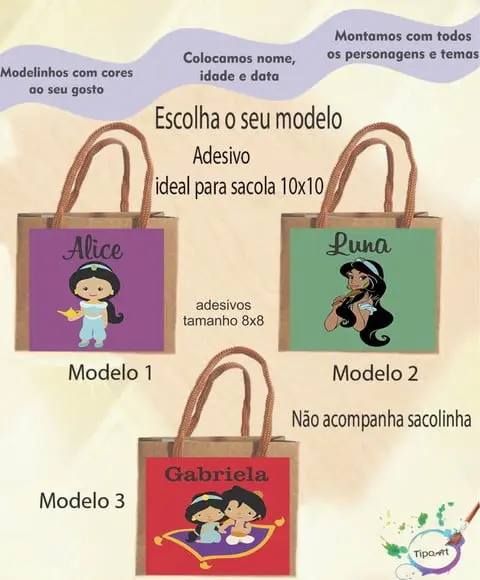 Adesivo 8x8 para Sacolinha-jasmine