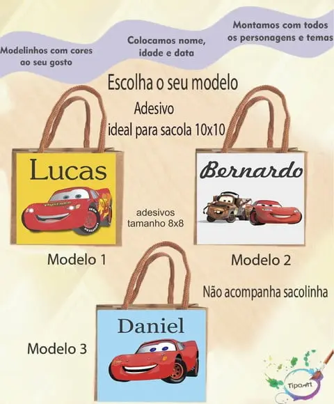 Adesivo 8x8 para Sacolinha-relampago
