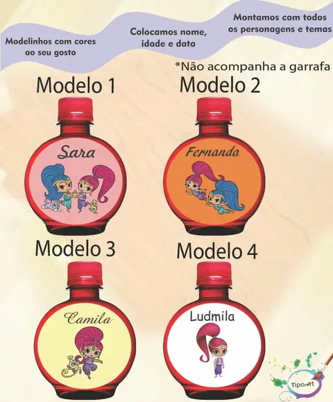 Adesivo Água Ouro Fino - Shimmer Shine