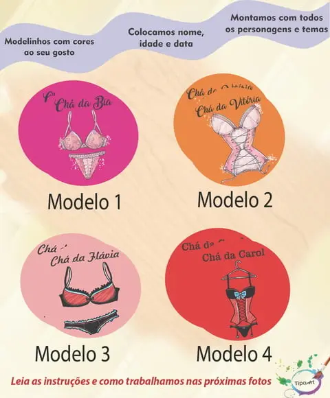 Adesivo 5 Cm- Chá de Lingerie#1