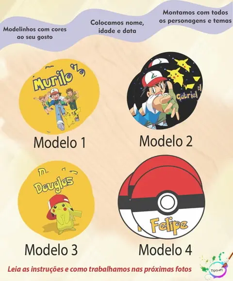 Adesivo 5 Cm- Pokemon