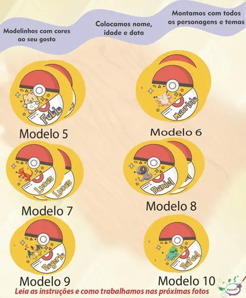 Adesivo 5 Cm- Pokemon
