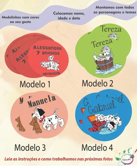 Adesivo 5 Cm-101 Dalmatas
