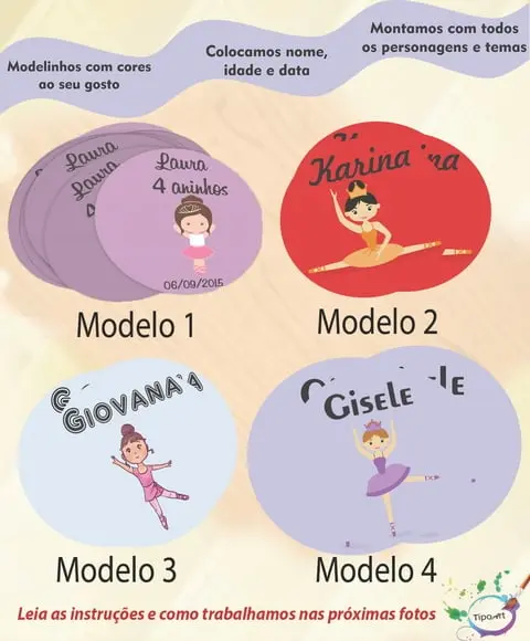 Adesivo 5cm- Bailarina