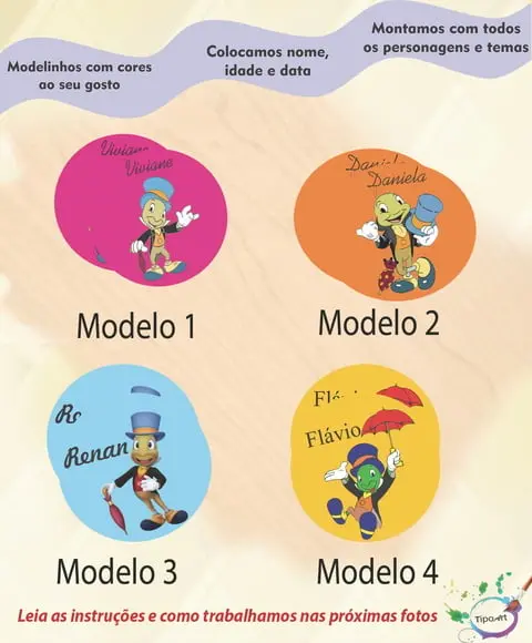 Adesivo 5cm -grilo Falante