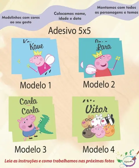 Adesivo 5x5 cm Quadradinho