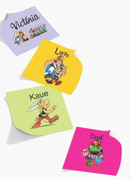 Adesivo 5x5 cm Quadradinho-asterix