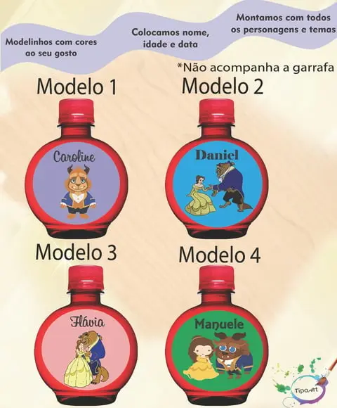 Adesivo Água Ouro Fino -bela e a Fera