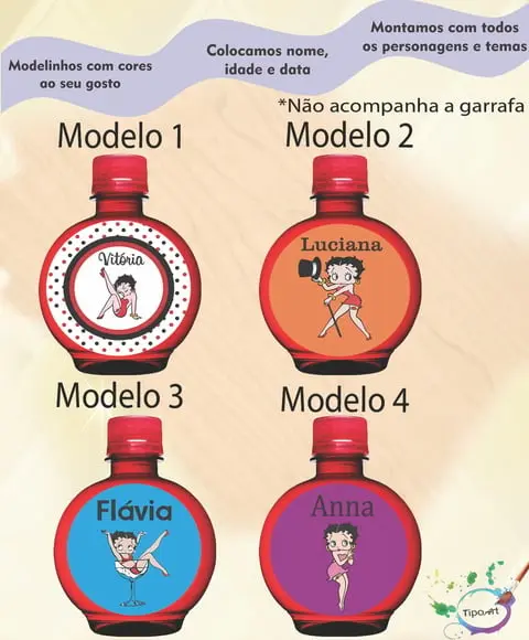Adesivo Água Ouro Fino -betty Boop