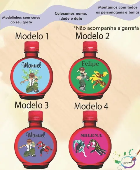 Adesivo Água Ouro Fino -ben 10