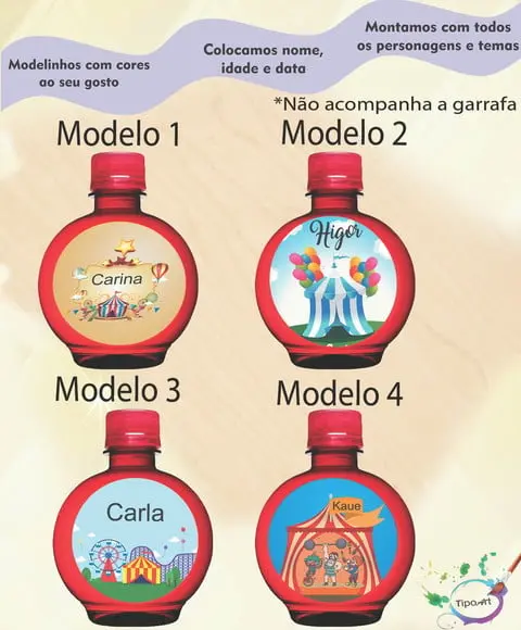 Adesivo Água Ouro Fino -circo