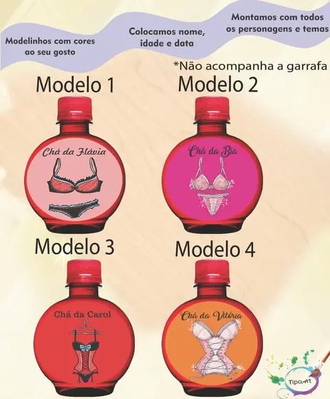 Adesivo Água Ouro Fino -chá de Lingerie#1