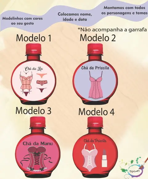 Adesivo Água Ouro Fino -chá de Lingerie#2