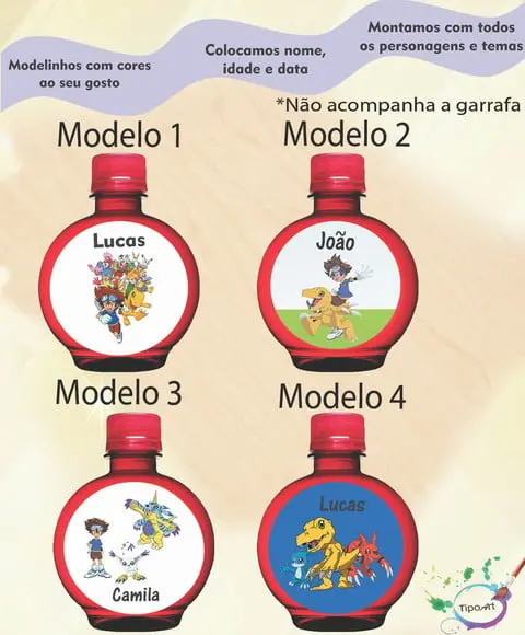 Adesivo Água Ouro Fino -digimon