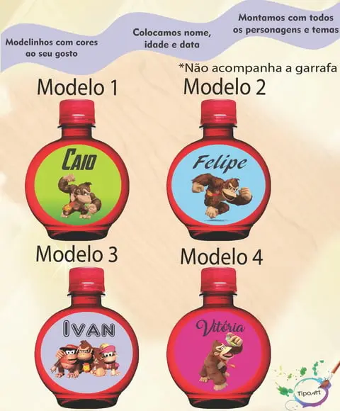 Adesivo Água Ouro Fino -donkey Kong