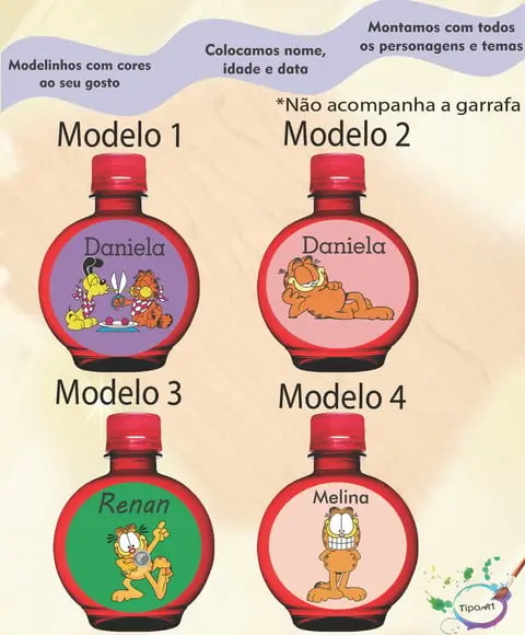 Adesivo Água Ouro Fino -garfield