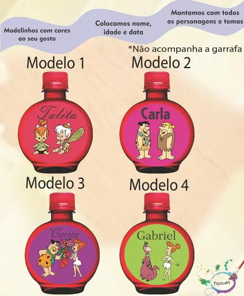 Adesivo Água Ouro Fino -fred Flintstone