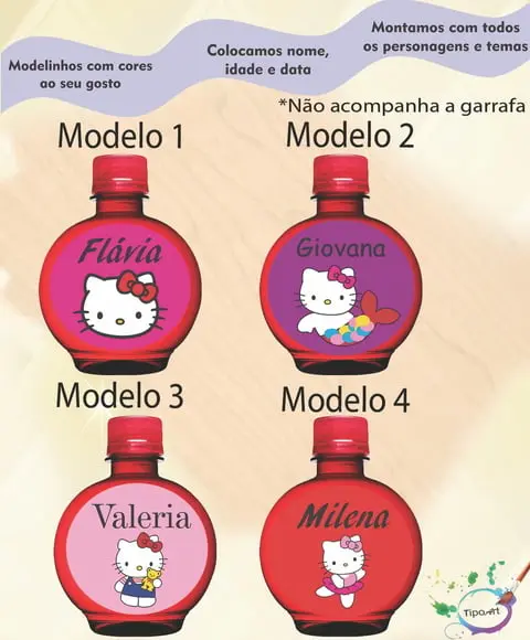 Adesivo Água Ouro Fino -hello Kitty