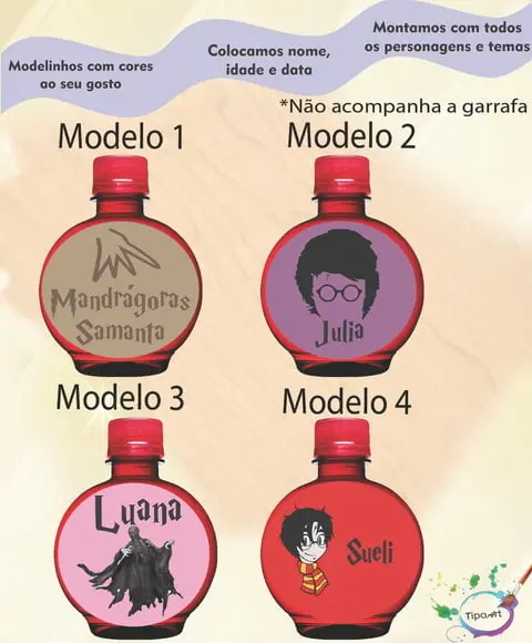 Adesivo Água Ouro Fino -harry Potter-modelo 2