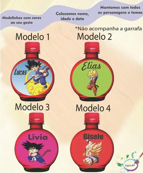 Adesivo Água Ouro Fino -goku
