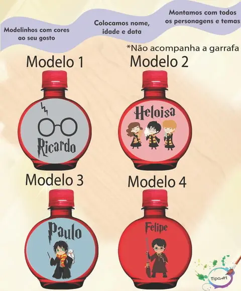 Adesivo Água Ouro Fino -harry Potter-modelo 1