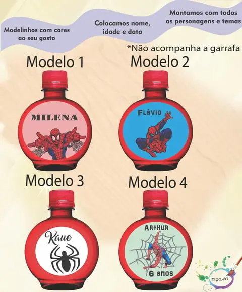 Adesivo Água Ouro Fino -homem Aranha