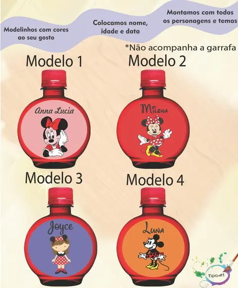 Adesivo Água Ouro Fino -minnie