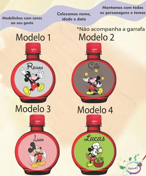 Adesivo Água Ouro Fino -mickey