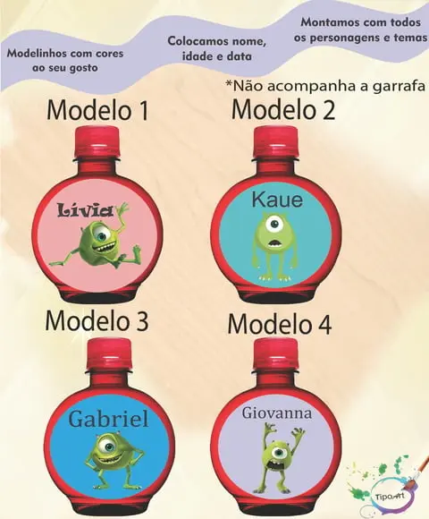 Adesivo Água Ouro Fino -mike Wazowski