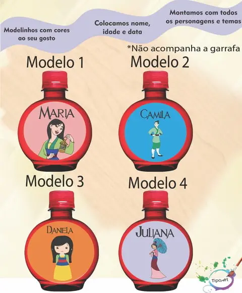 Adesivo Água Ouro Fino -mulan