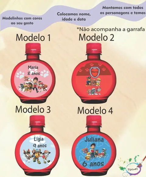 Adesivo Água Ouro Fino -patrulha Canina