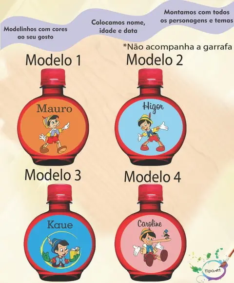 Adesivo Água Ouro Fino -pinoquio
