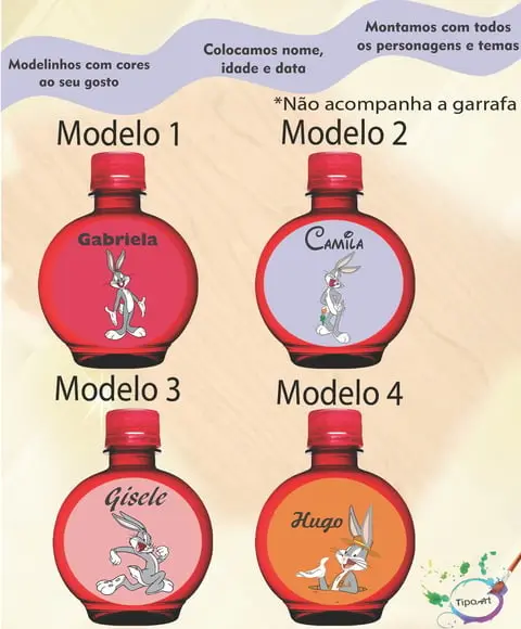 Adesivo Água Ouro Fino -pernalonga