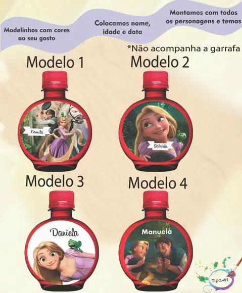 Adesivo Água Ouro Fino -rapunzel