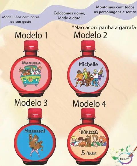 Adesivo Água Ouro Fino -scooby Doo
