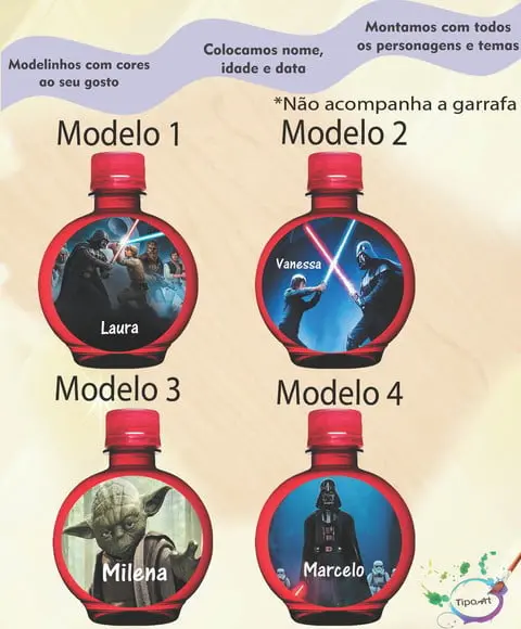 Adesivo Água Ouro Fino -starwars