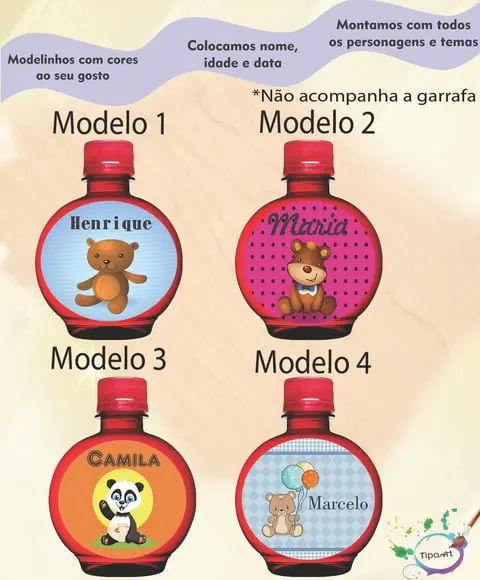 Adesivo Água Ouro Fino -ursinho