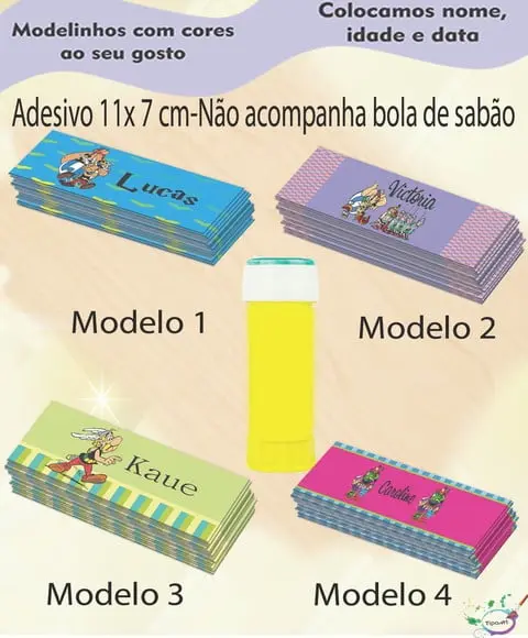 Adesivo Bolha de Sabão-asterix