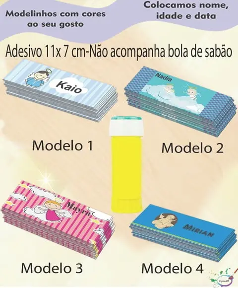 Adesivo Bolha de Sabão-batizado