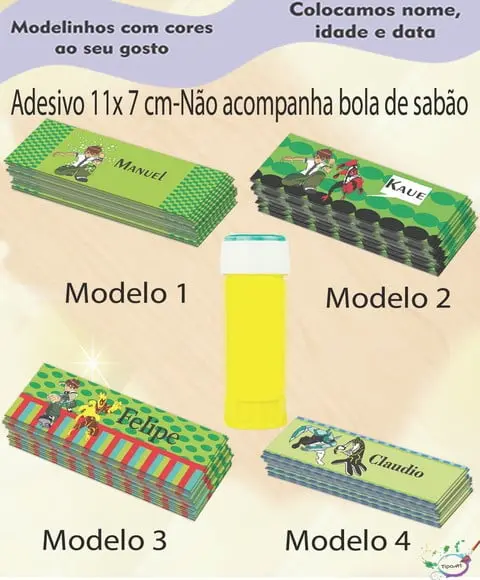 Adesivo Bolha de Sabão-ben 10