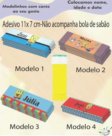 Adesivo Bolha de Sabão-bob Esponja