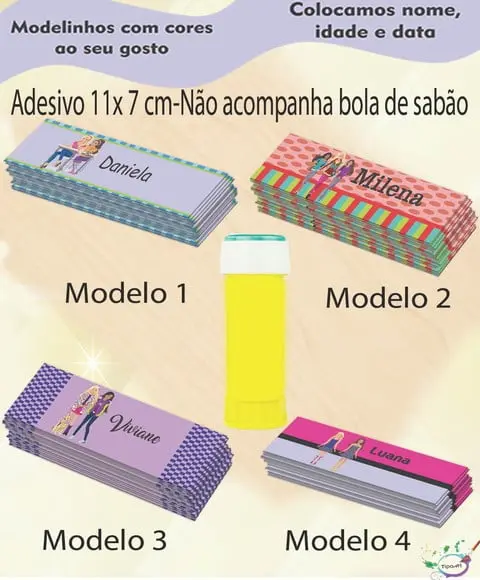 Adesivo Bolha de Sabão-barbie