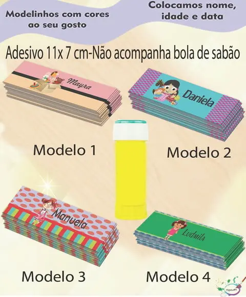 Adesivo Bolha de Sabão-boneca