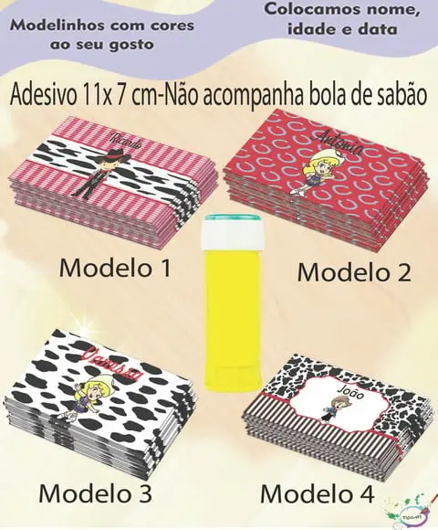 Adesivo Bolha de Sabão-cowboy