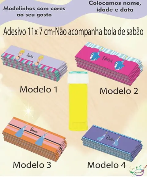 Adesivo Bolha de Sabão-cinderela