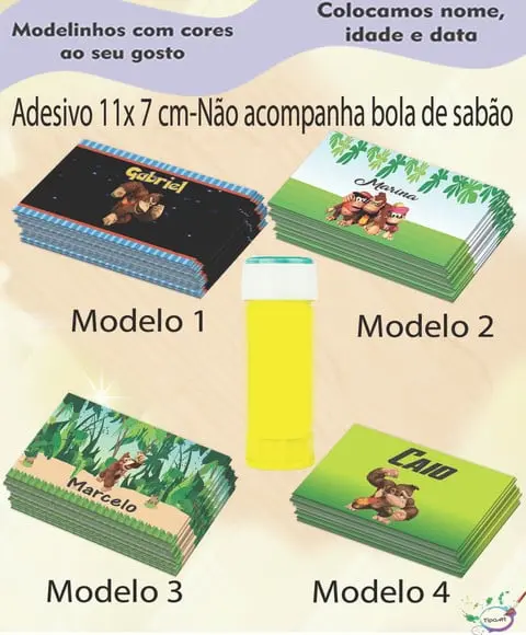 Adesivo Bolha de Sabão-donkey Kong