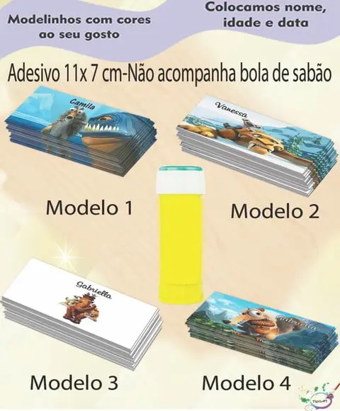 Adesivo Bolha de Sabão-era do Gelo