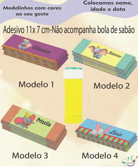 Adesivo Bolha de Sabão-dumbo