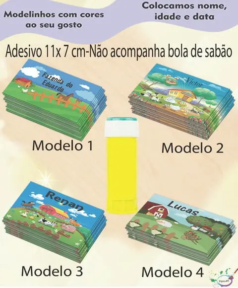 Adesivo Bolha de Sabão-fazendinha